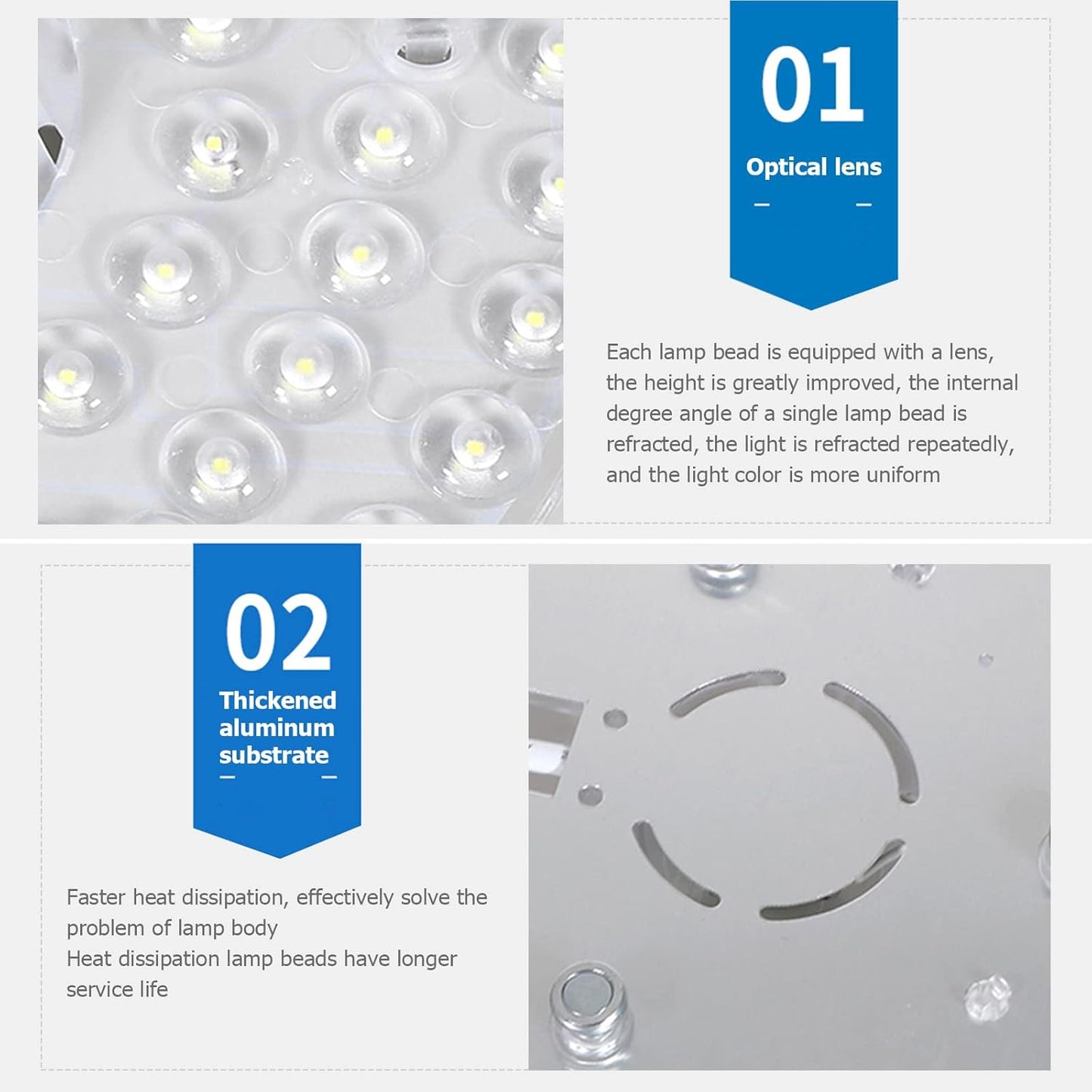 Wukusy high brightness 12V 18W round LED light module with clip wires, ideal for home decor lighting.
