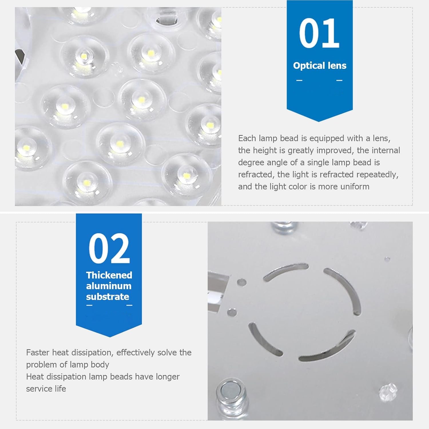 Wukusy high brightness 12V 18W round LED light module with clip wires, ideal for home decor lighting.