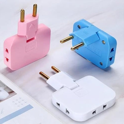 Wireless 3-in-1 foldable wall plug adapter socket converter by Wukusy with multiple outlets and a compact design.