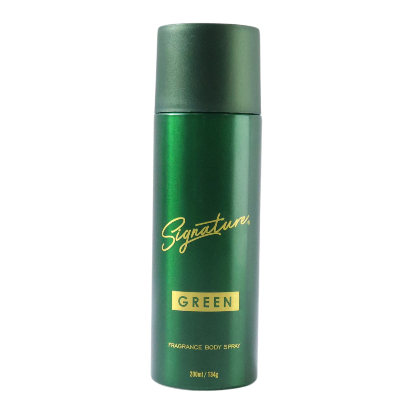 Wukusy Signature Premium Green Fragrance Body Spray 200ml bottle with sleek green design and spray nozzle.