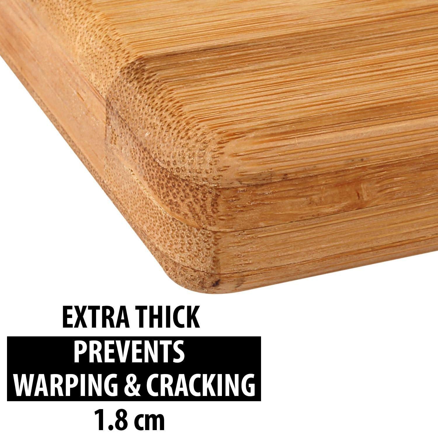 Wukusy 2920 wooden chopping and cutting board with anti-skid mat for kitchen prep and food chopping.