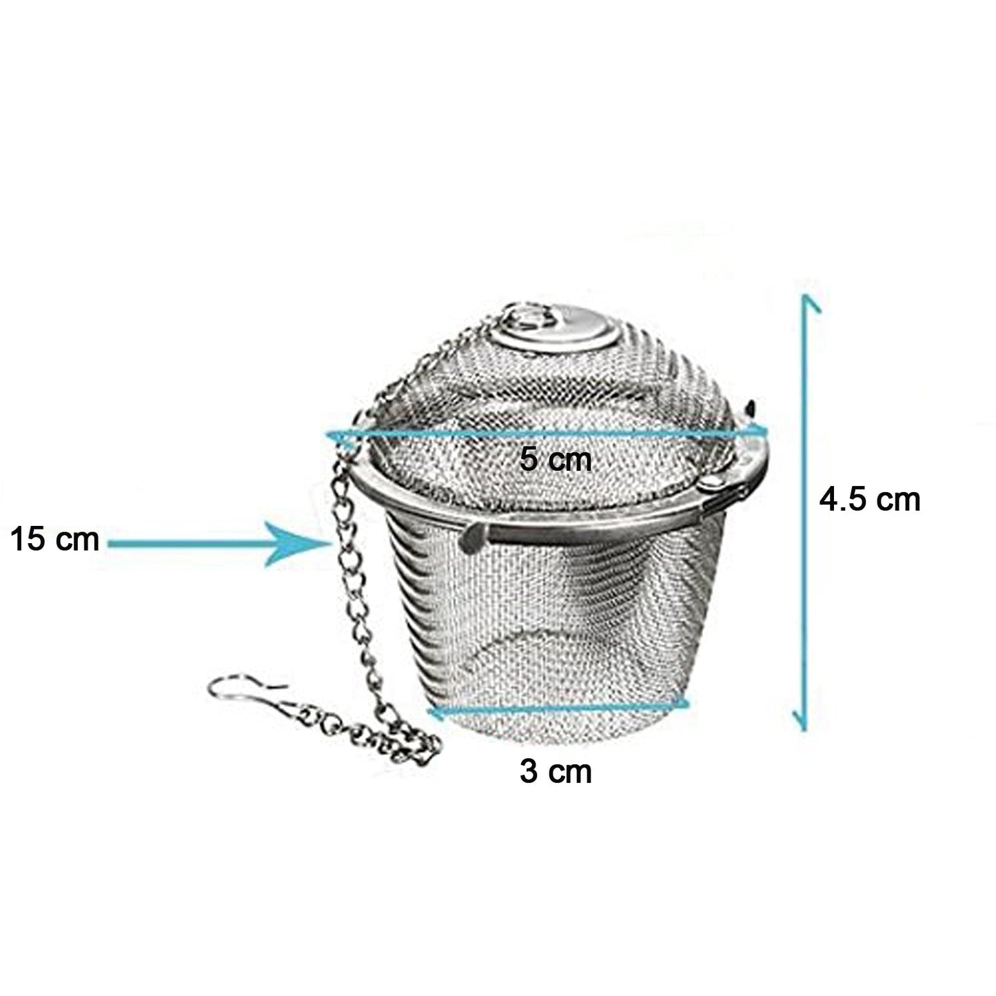 Wukusy 2744 Ss Easy Tea Filter used for filtering tea in kitchen, household, and official settings, made of stainless steel.