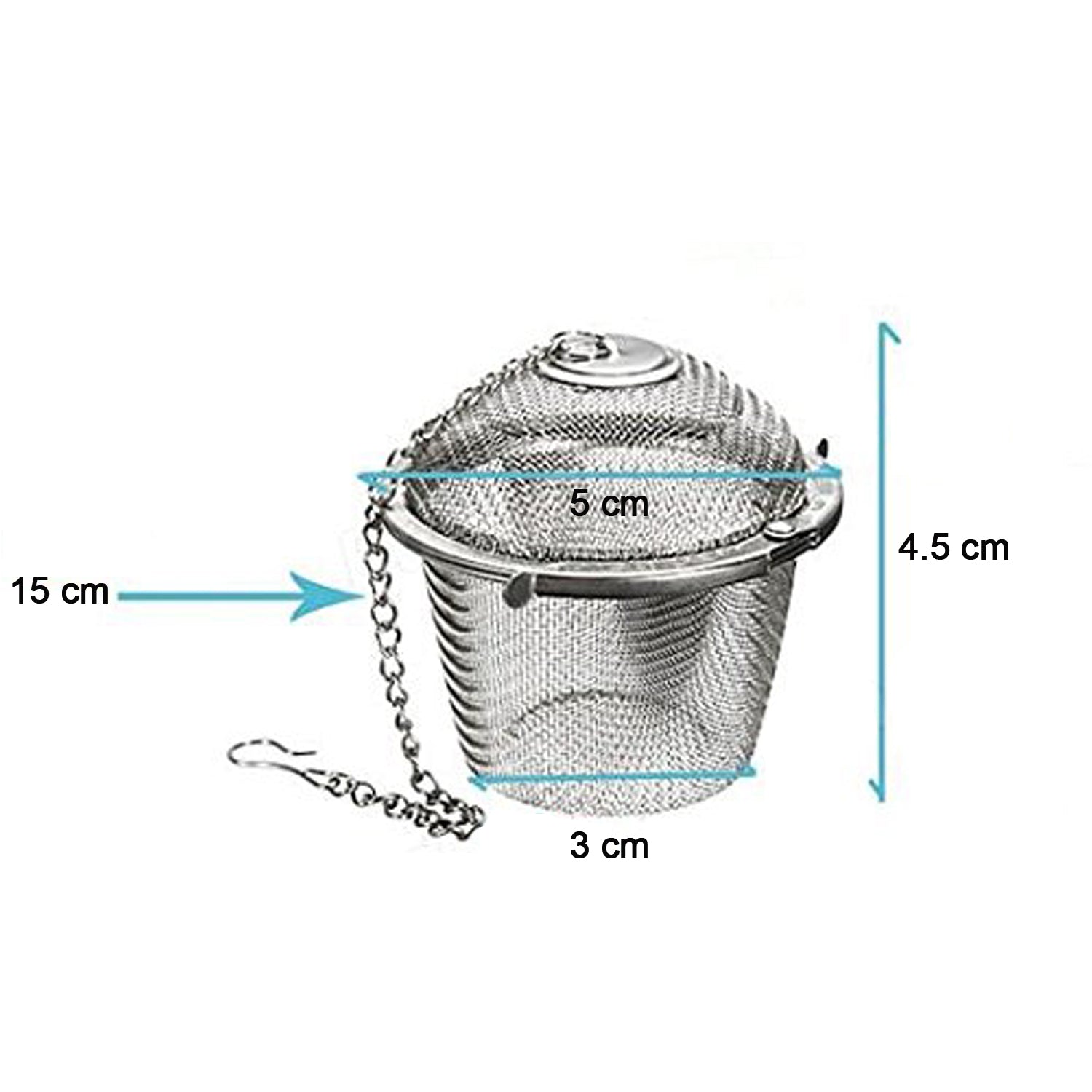 Wukusy 2744 Ss Easy Tea Filter used for filtering tea in kitchen, household, and official settings, made of stainless steel.