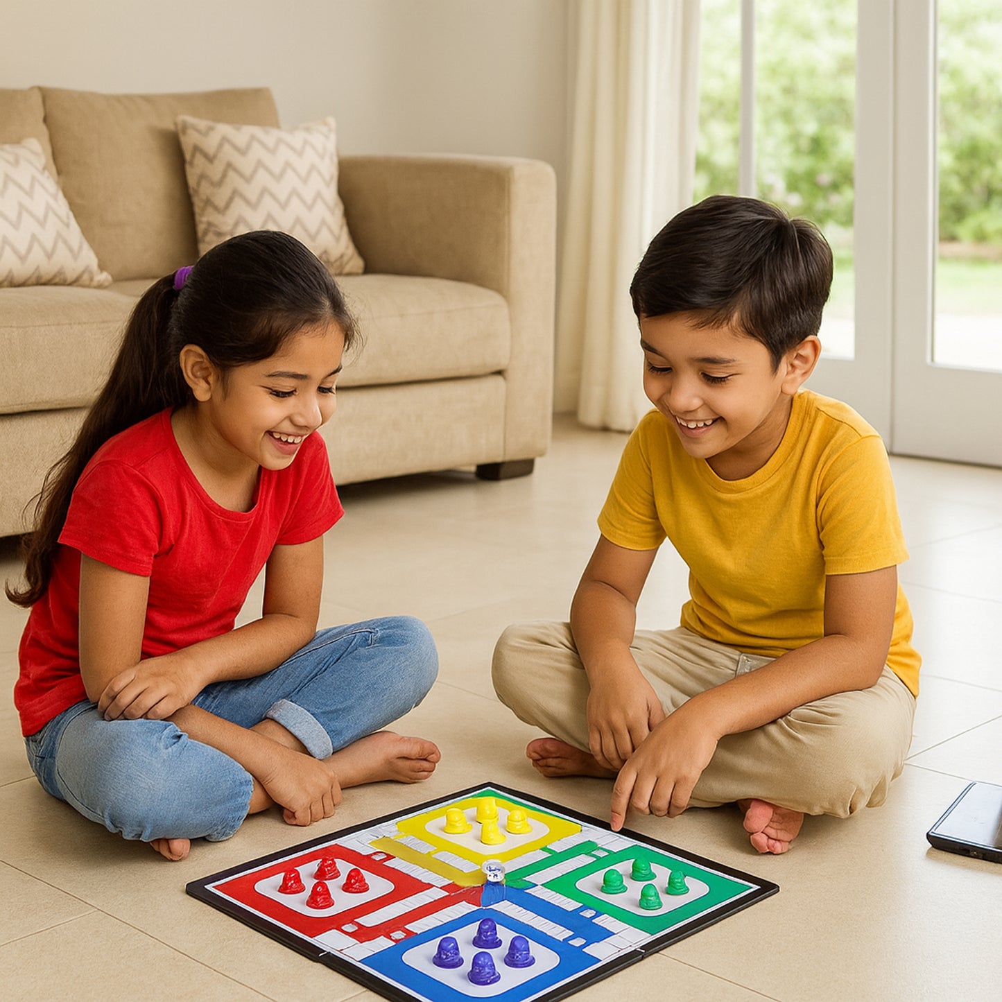 Wukusy Pocket Ludo travel board game set with colorful Ludo pieces and compact game board for on-the-go play.