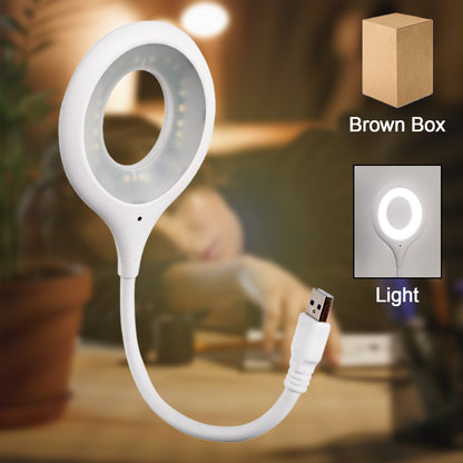 Wukusy LED USB light with flexible neck, small desk lamp for laptop, bedroom, travel, or study use, featuring 16 LED night lights.