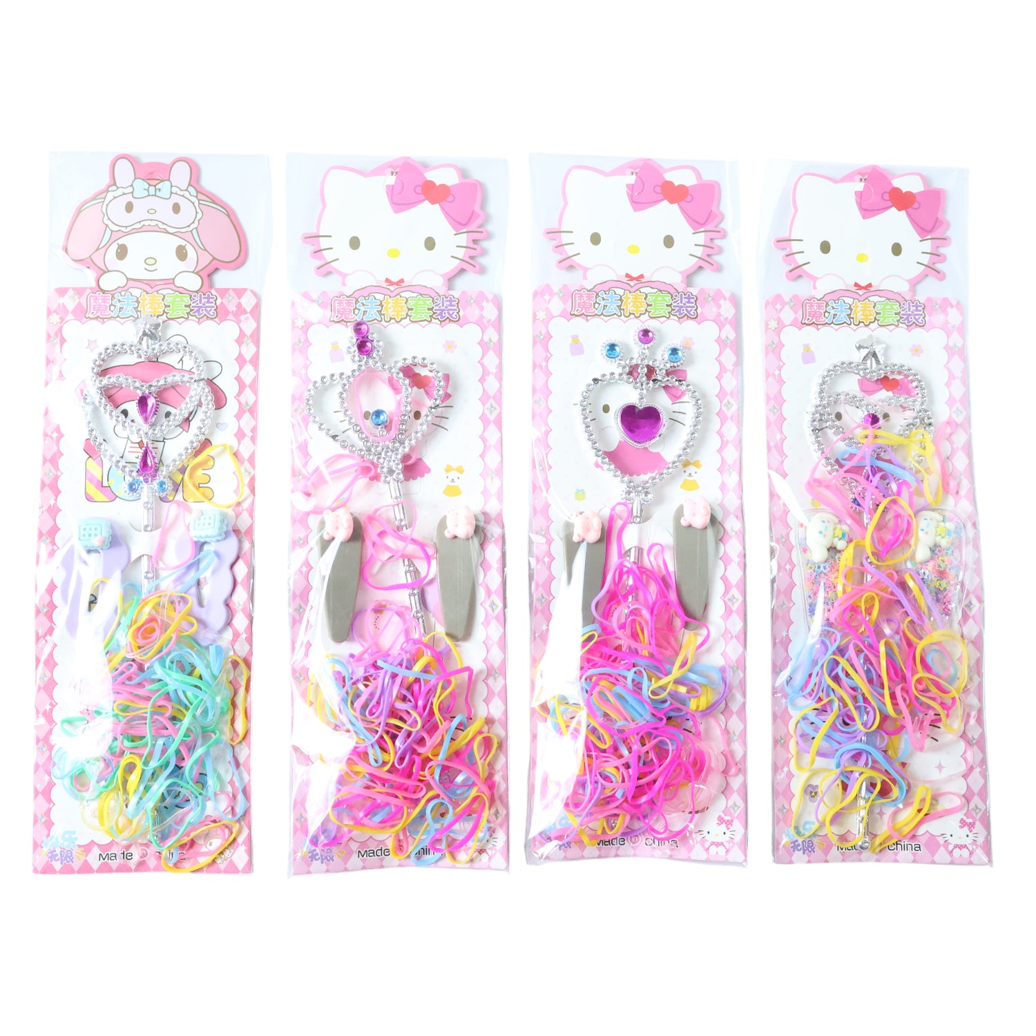 Wukusy Mix Stylish Hair Accessories Kit featuring colorful hair clips, headbands, and hair ties on a white background.