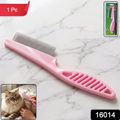 Wukusy pet dog grooming comb for hair removal and shedding control, featuring fine and wide teeth for fur cleaning.