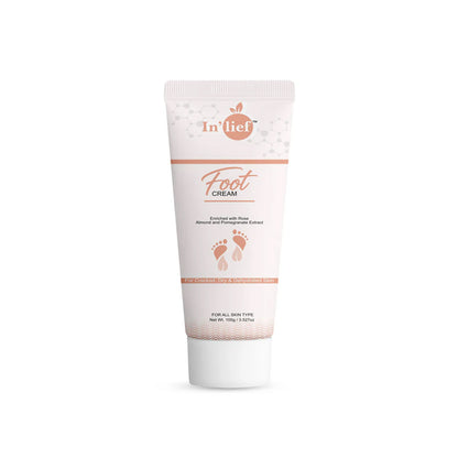 Wukusy Deep Nourishing Foot Care Cream in 100g jar, showing smooth cream texture and packaging for soft, healthy feet.