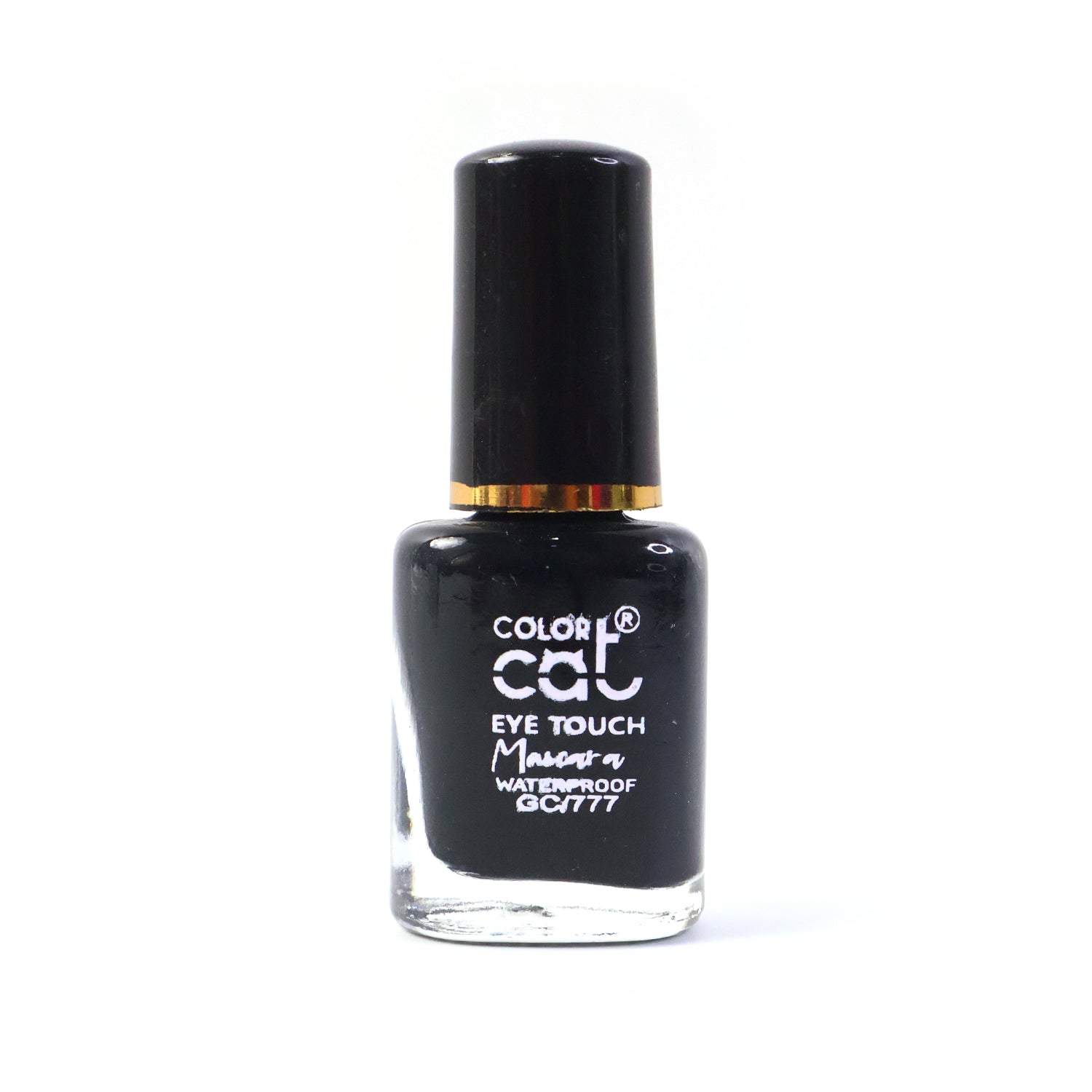 Wukusy Color Cat Eye Touch Waterproof Mascara in 8ml, showing a sleek black mascara tube with a cat eye design.