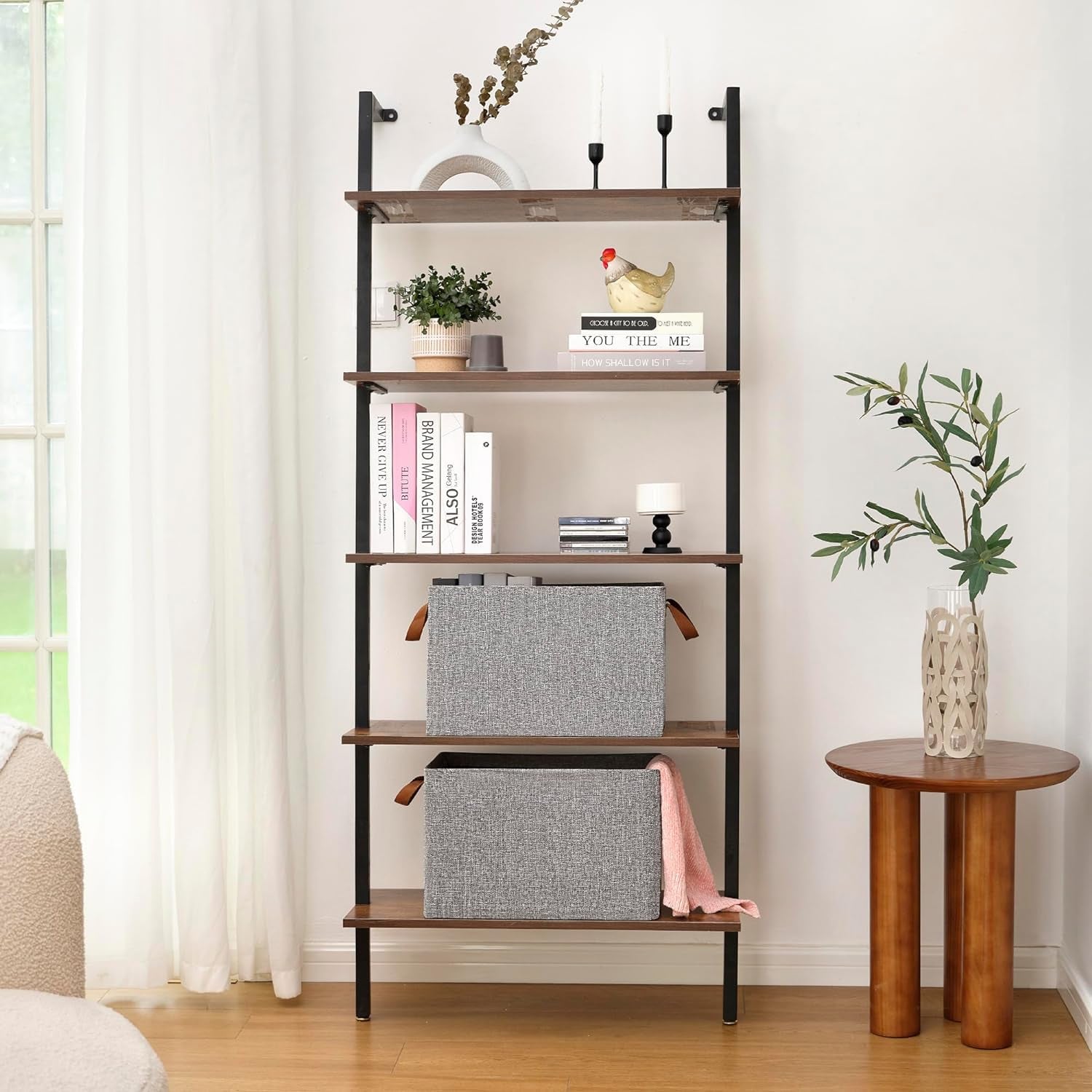 Wukusy foldable cloth storage box with handles, measuring 47.28 cm, shown in a clean, organized space with the box open and ready for use.