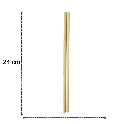 Set of five reusable bamboo chopsticks by Wukusy, natural finish, lightweight and eco-friendly for dining and cooking.