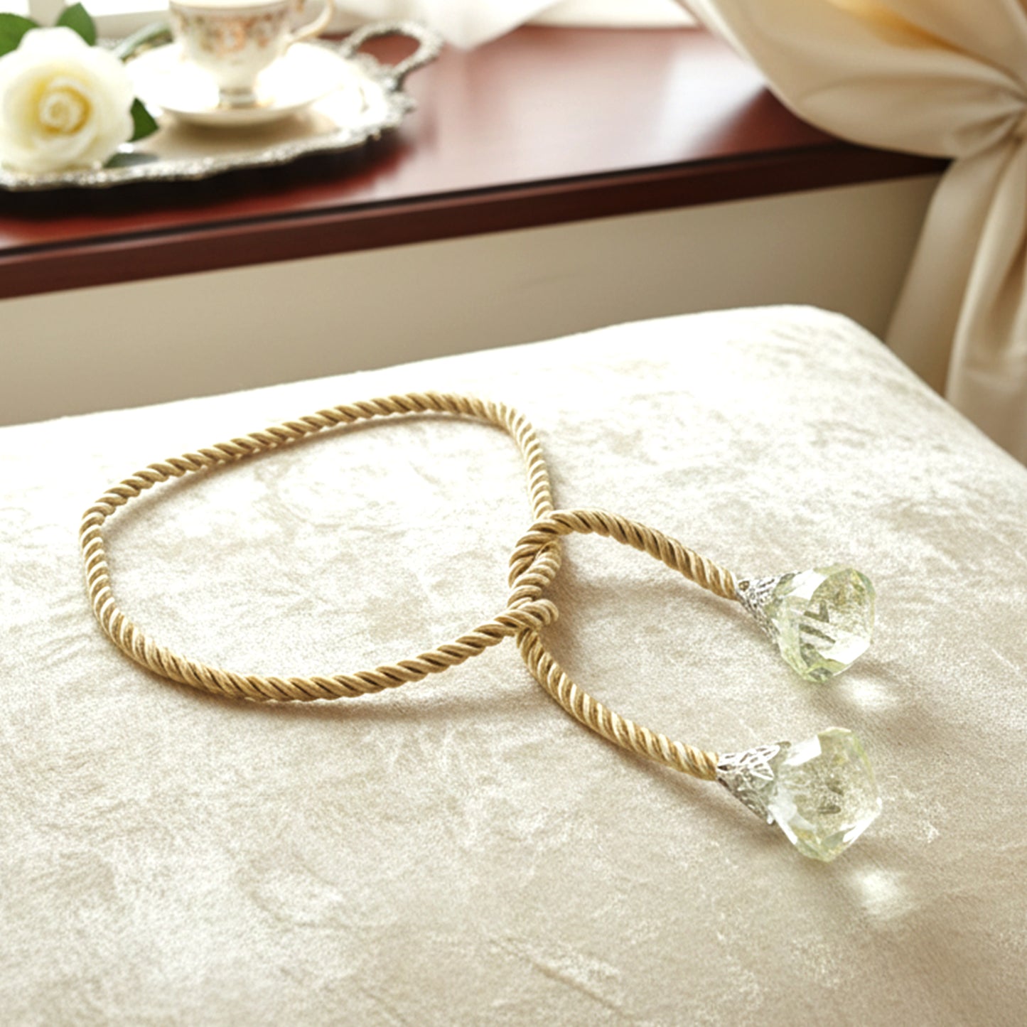 Luxury decorative curtain tassel tieback by Wukusy, featuring intricate design and elegant craftsmanship for stylish window decor.