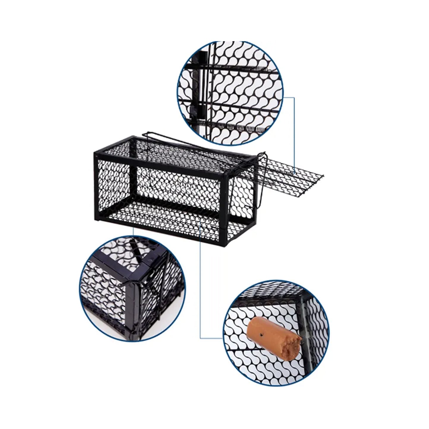 Wukusy foldable squirrel trap for mice and small animals, compact live cage trap with easy catch and release design.