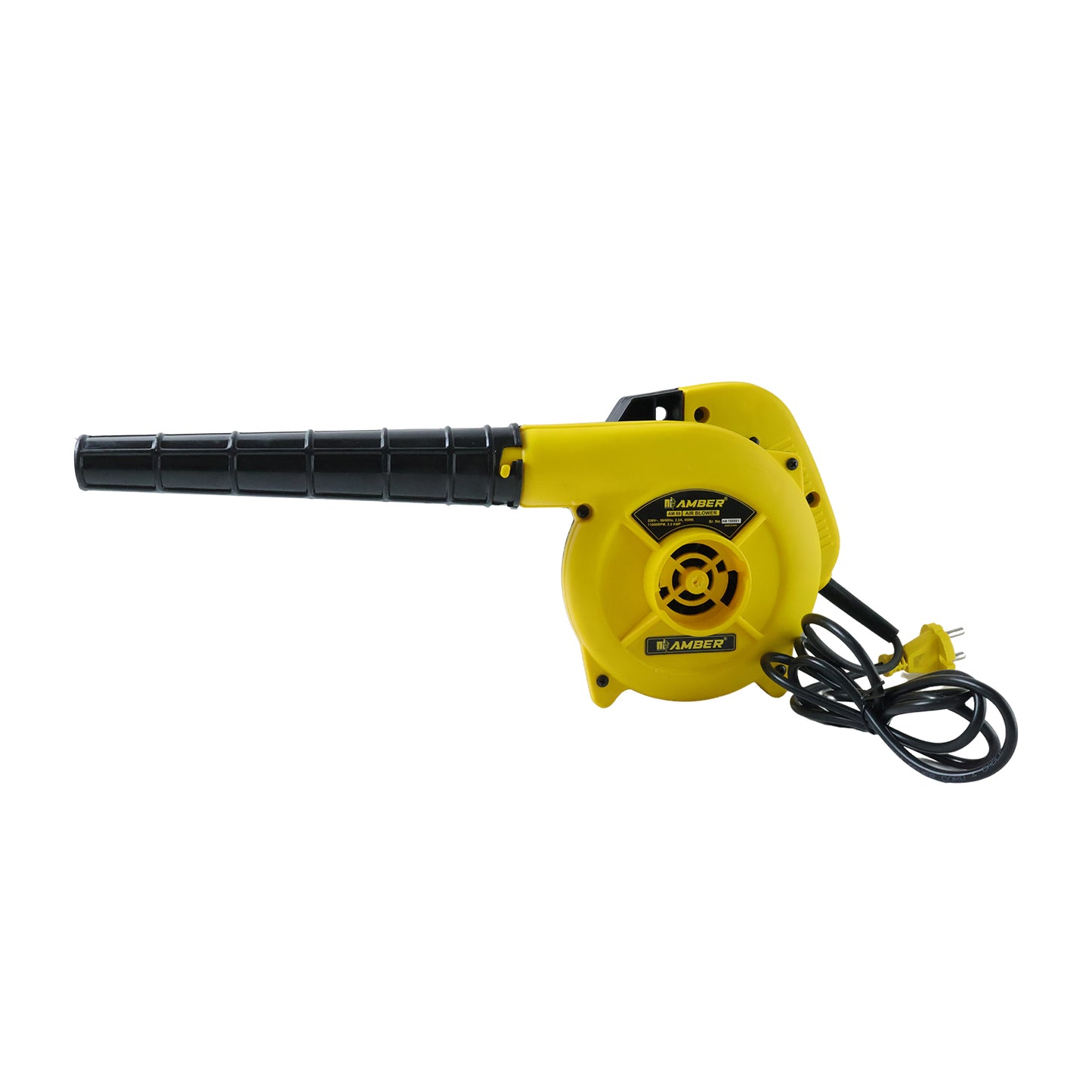 Wukusy Amber high power electric dust cleaning air blower, 550W, with a black and yellow handheld design for debris removal