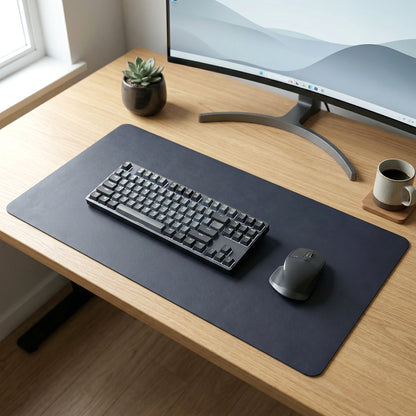 Large Wukusy premium desk mat mouse pad with smooth surface and non-slip base, measuring 60x35 cm for comfortable workspace.