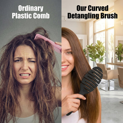 Wukusy premium detangling hair brush with flexible vent design, lightweight styling hair comb for smooth, tangle-free hair.