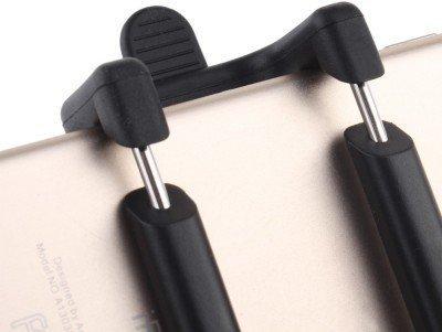 Wukusy 1347 selfie stick box with AUX wire for smartphones, showing the compact selfie stick and accessories in the packaging.
