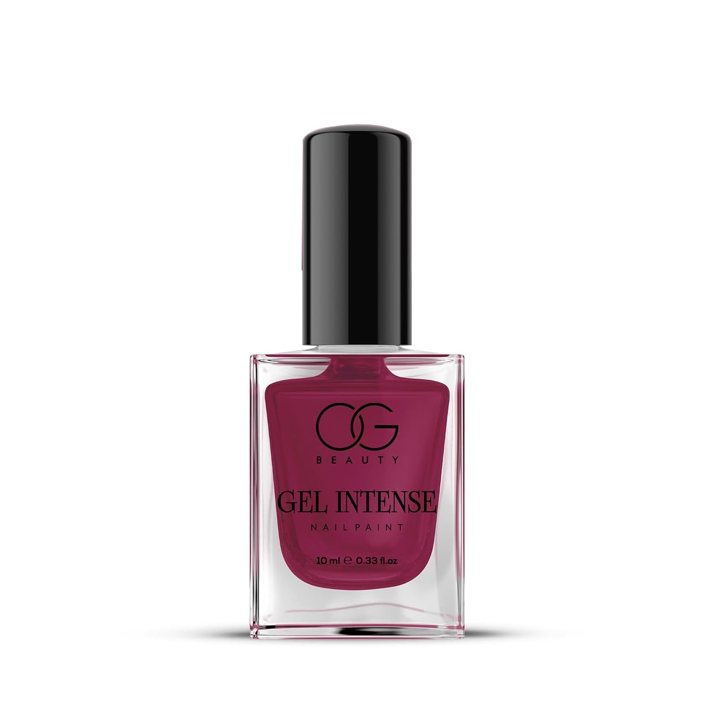 Wukusy Og Beauty Burgundy Plum Gel Intense Nail Polish bottle, 10 ml, with deep burgundy plum color and glossy finish.