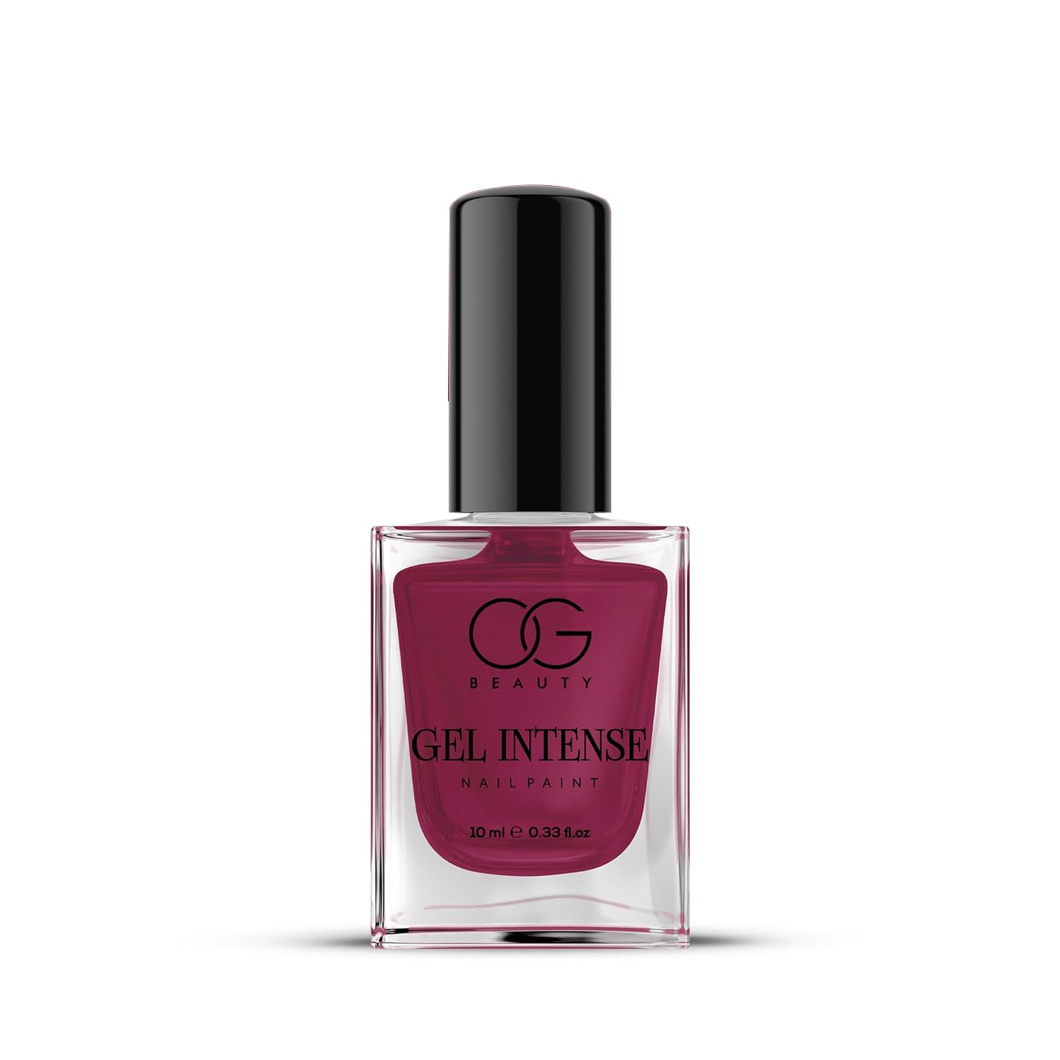 Wukusy Og Beauty Burgundy Plum Gel Intense Nail Polish bottle, 10 ml, with deep burgundy plum color and glossy finish.