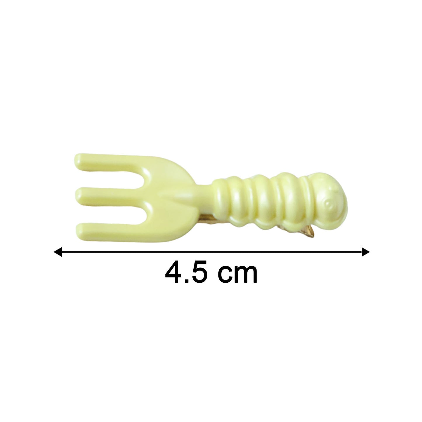 Set of four cute mini fork-shaped hair clips by Wukusy, ideal for girls and women to style hair accessories.