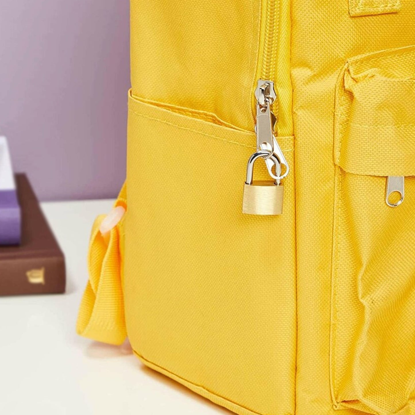 Wukusy solid 3 keys padlock, 38mm, used for home security and locking doors or storage units.