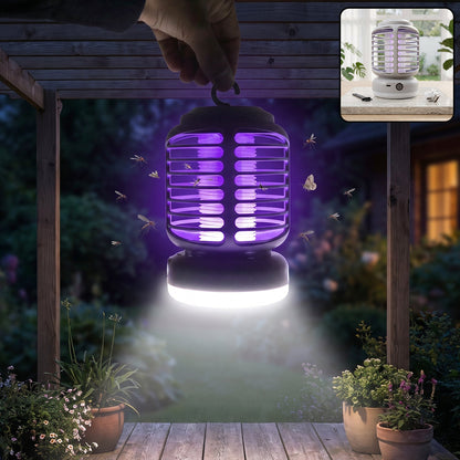 Wukusy electric mosquito killer lamp with LED light, rechargeable UV, designed to attract and eliminate mosquitoes indoors.