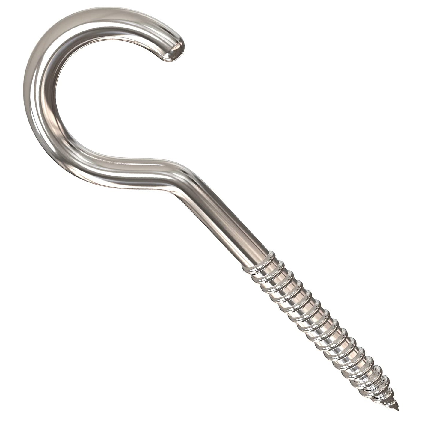 Set of 7 heavy-duty stainless steel eye hooks and eye bolts by Wukusy, ideal for home improvement projects and hanging applications.
