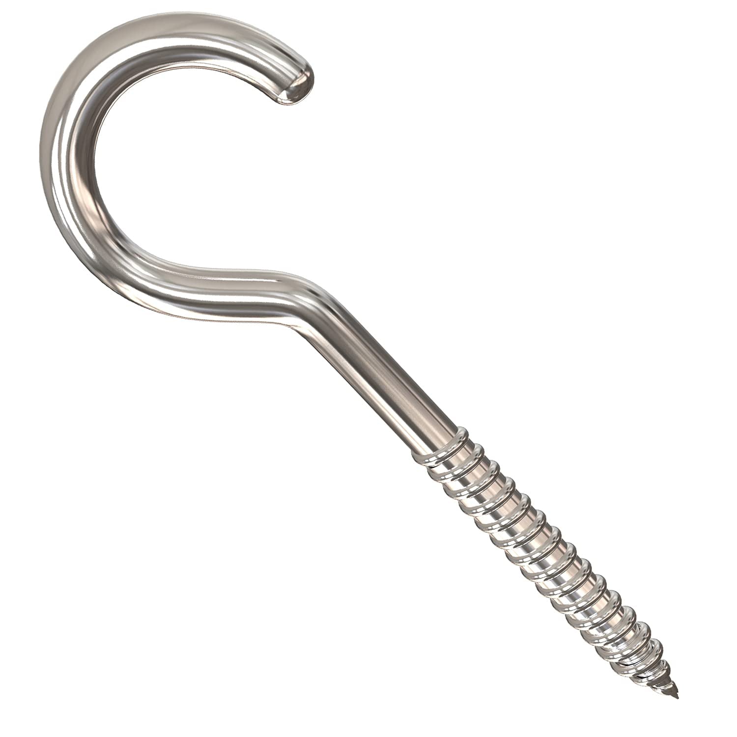 Set of 7 heavy-duty stainless steel eye hooks and eye bolts by Wukusy, ideal for home improvement projects and hanging applications.