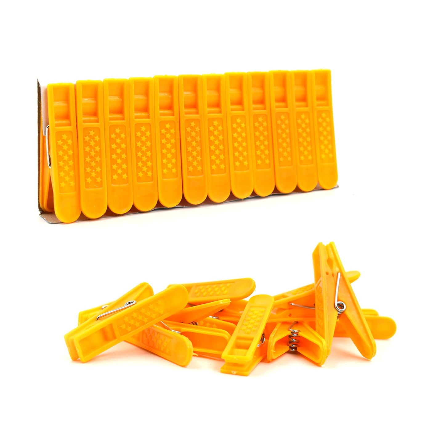 Wukusy 6136 12-piece cloth clip set for household and office use, holding clothes and items securely in home improvement settings.
