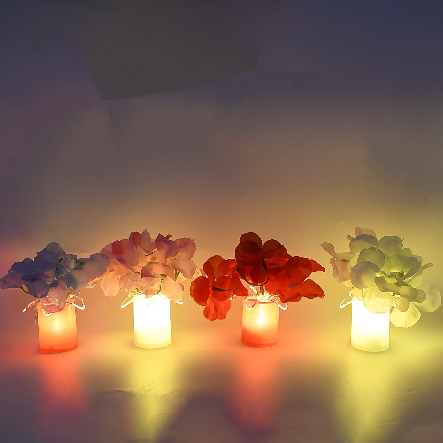 Set of 12 Wukusy LED mood lights for bedroom interior decor, colorful string lights for creating a cozy ambiance.
