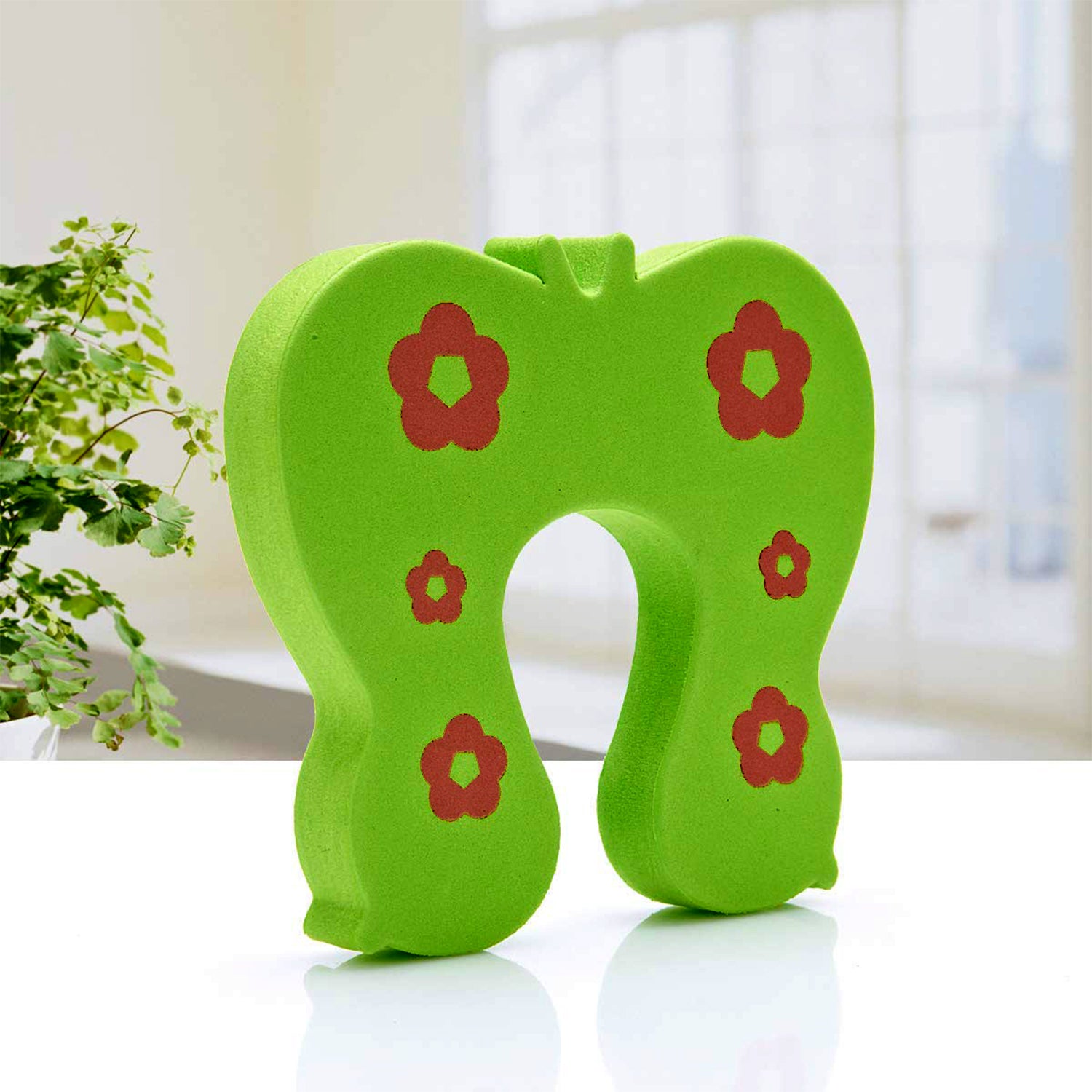 Wukusy child safety protection door stopper featuring a cute animal design, made to secure doors and prevent injuries.