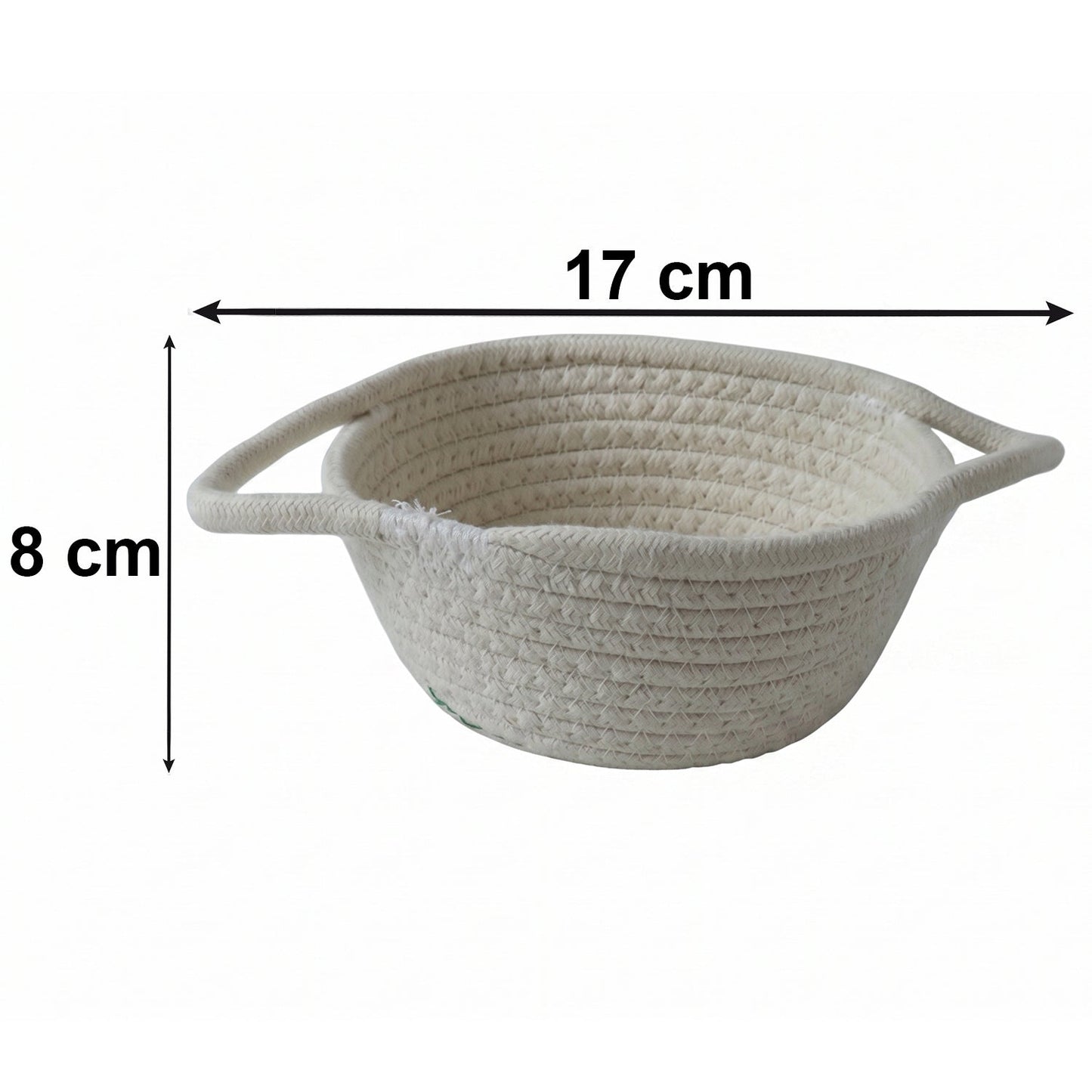 Wukusy cotton rope woven storage basket with handles, ideal for toys and organization, shown in natural woven design.