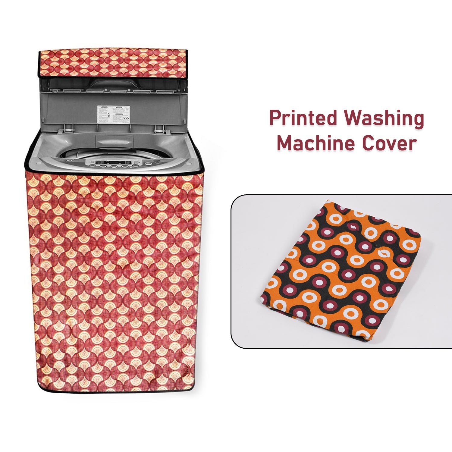 Waterproof washing machine cover by Wukusy in size 80x60x60 cm, protecting appliance from dust and moisture.