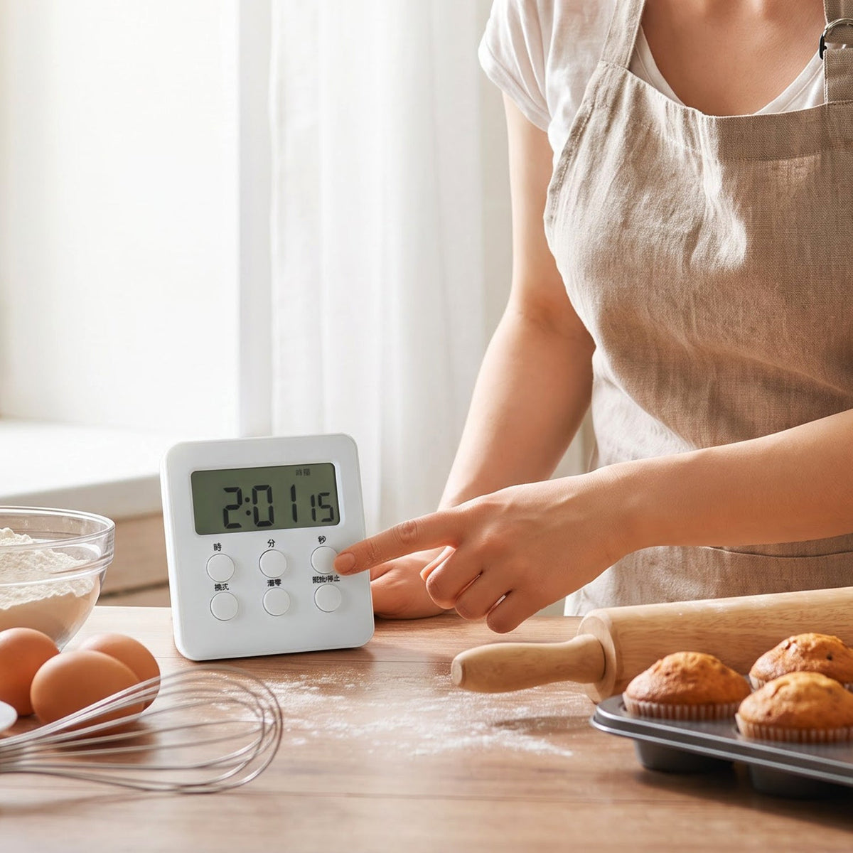Digital Kitchen Timer Machine With Large Lcd Display Alarm For Cooking And Baking