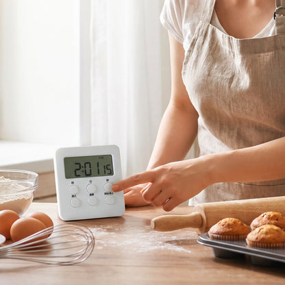 Digital Kitchen Timer Machine With Large Lcd Display Alarm For Cooking And Baking