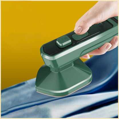 Wukusy mini handheld steam iron for clothes, portable garment steamer with compact design, fast heat-up, and powerful steam.
