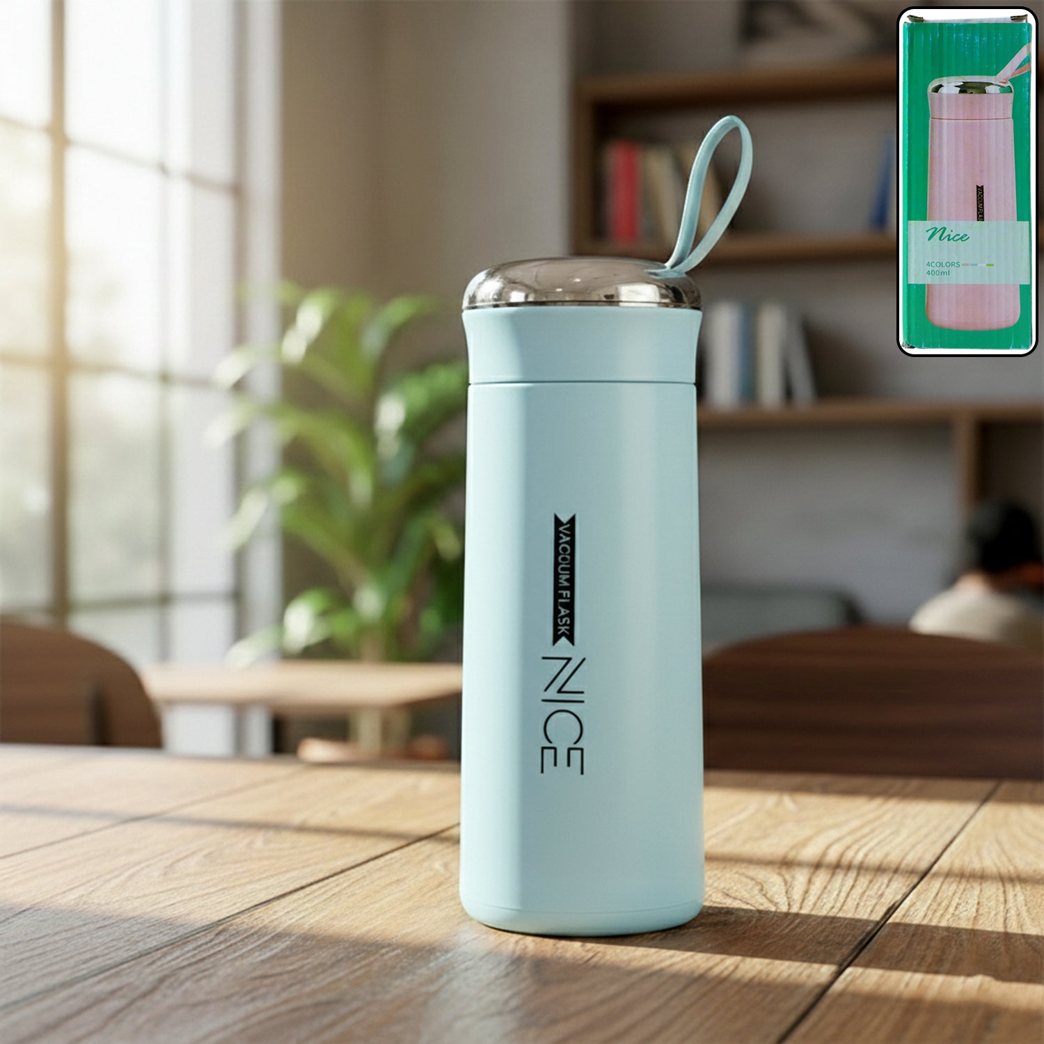 Wukusy leak-proof glass water bottle with lid, transparent design, and sleek shape for easy drinking and hydration.