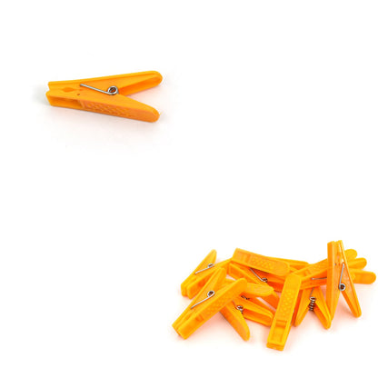 Wukusy 12-piece cloth clip set for household and office use, holding clothes and various items securely.