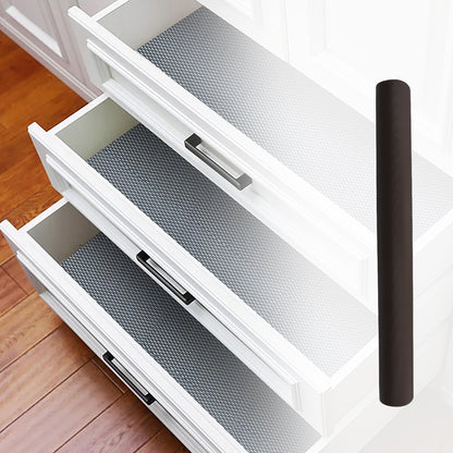 Wukusy 4104 multipurpose anti-slip bathroom and kitchen drawer shelf liner roll, 45cm x 3m, with strong grip for fridge and table surfaces.