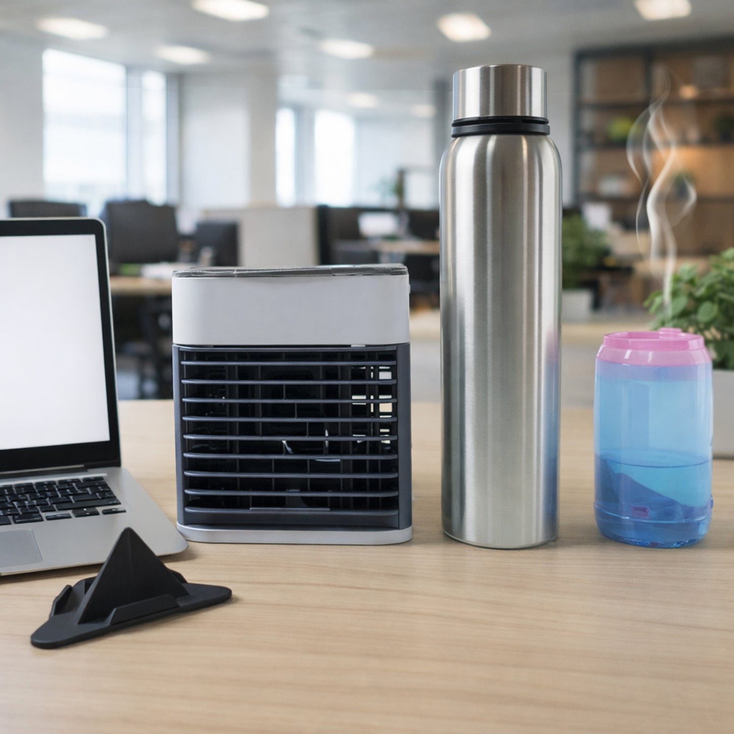 Wukusy Office Essentials Combo Set including pens, notepads, and desk accessories on a clean workspace.