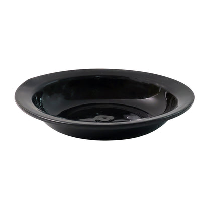 Wukusy deep black curry soup serving bowl with a smooth finish, ideal for home and kitchen use, shown on a white background.