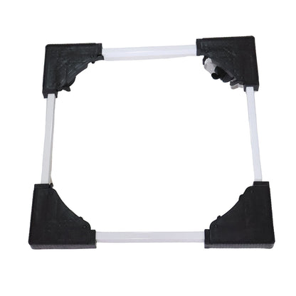 Wukusy adjustable washing machine and refrigerator stand with 67.67 cm width, designed to support appliances securely.