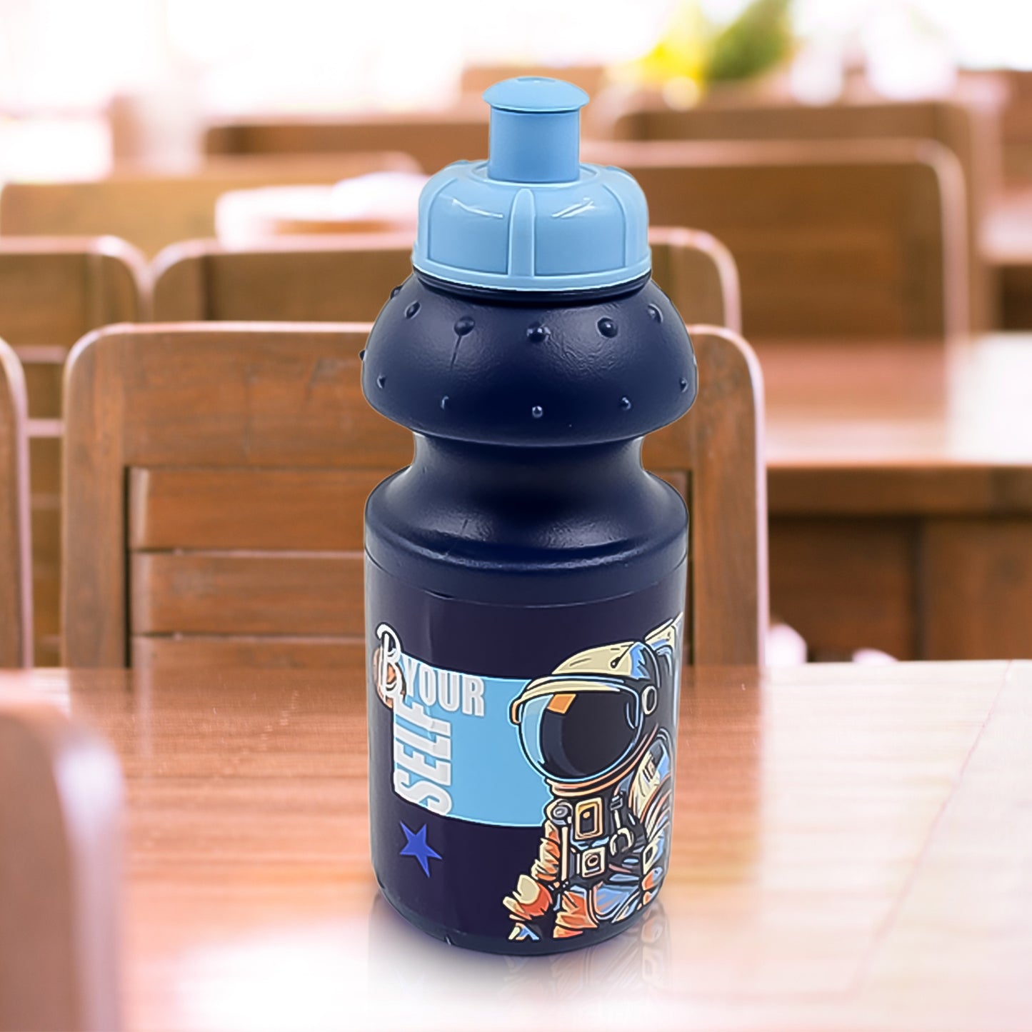 Wukusy 5-in-1 school bag set with 14-inch backpack, lunch bag, water bottle, and pencil case in mixed colors.