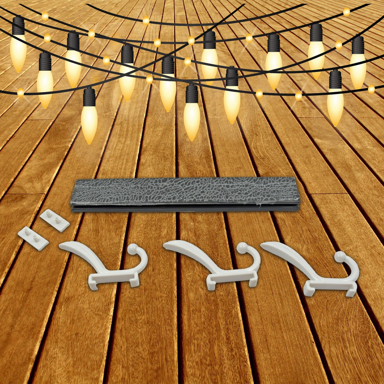 Wukusy 7571 cloth hanger wall hook rack with six hooks for hanging clothes, jackets, hats, and accessories on wall or door.