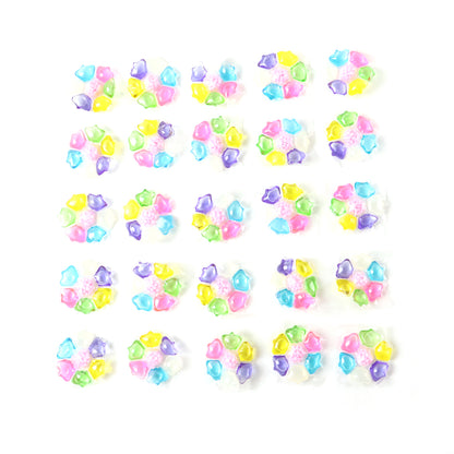 Colorful laundry detergent pods by Wukusy, 25-piece pack, showing vibrant, multi-colored pods in a close-up view.