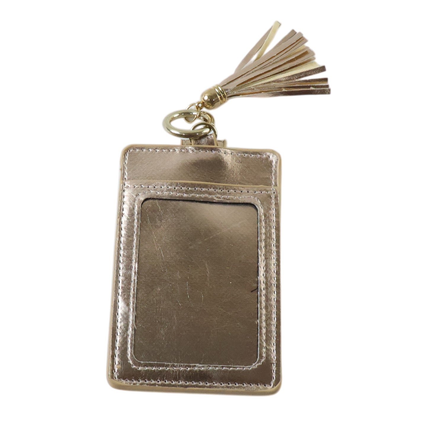 Wukusy PU leather card holder wallet with button strap, compact design, black color, featuring multiple card slots and a secure strap.