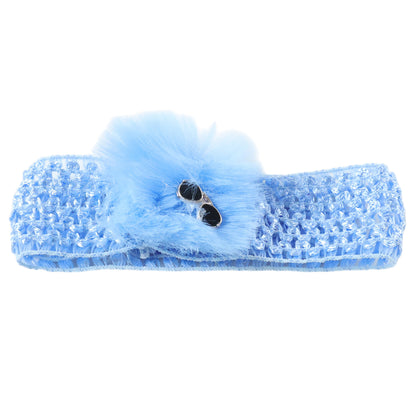 Baby girls' cute Wukusy hair band with soft elastic stretch headband, featuring a colorful, comfortable design for little ones.
