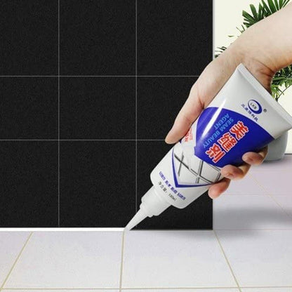 Wukusy waterproof silicone sealant tube for grout and tile crack repair, suitable for bathrooms, kitchens, and home improvement projects.