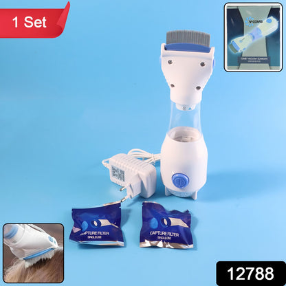 Wukusy electric anti-lice vacuum comb set with multiple combs and a handheld vacuum for lice removal and scalp cleaning.