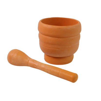 Set of unbreakable plastic mortar and pestle by Wukusy, ideal for grinding spices and herbs in a home kitchen setting.